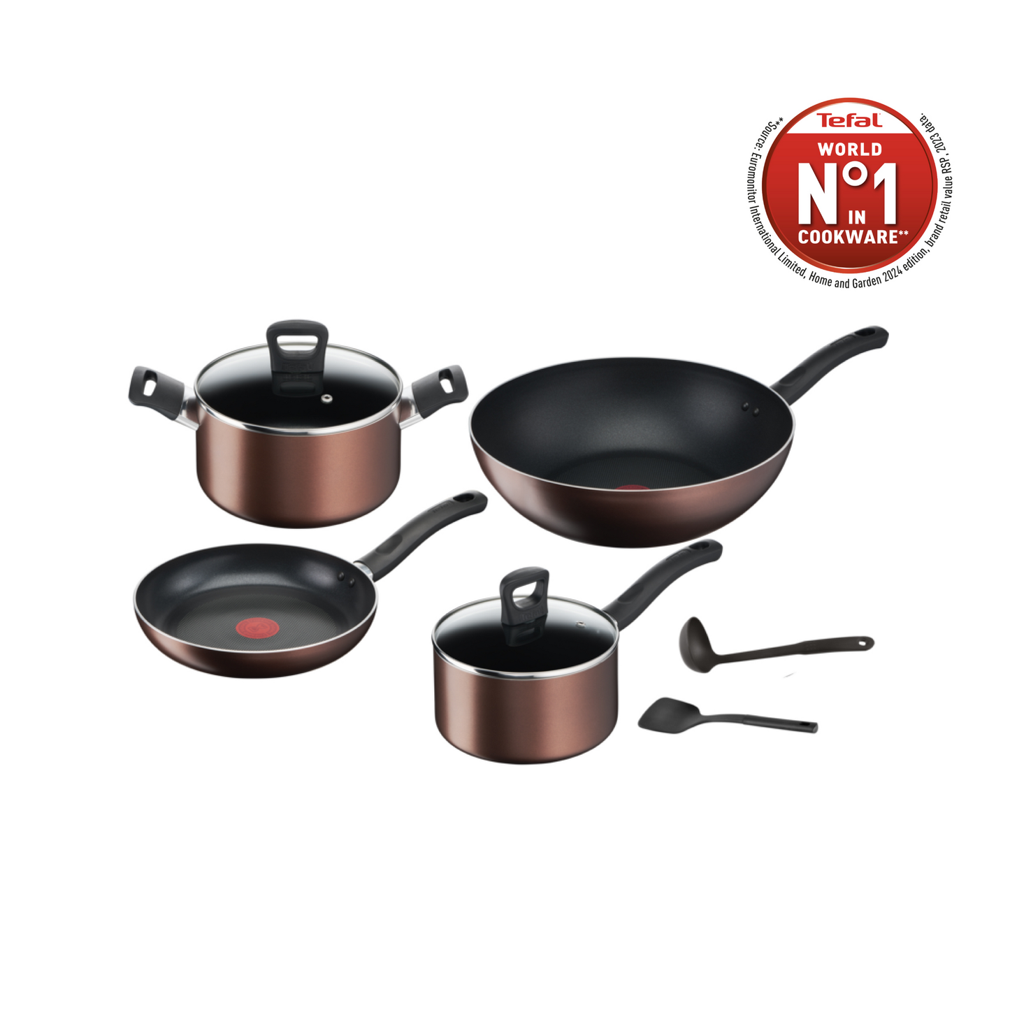 Tefal เซ็ตเครื่องครัว 8 ชิ้น Day By Day ก้นอินดักชั่น