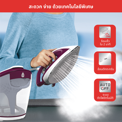 Tefal เตารีดแรงดันไอน้ำ EXPRESS COMPACT 6 บาร์ รุ่น SV7120T0