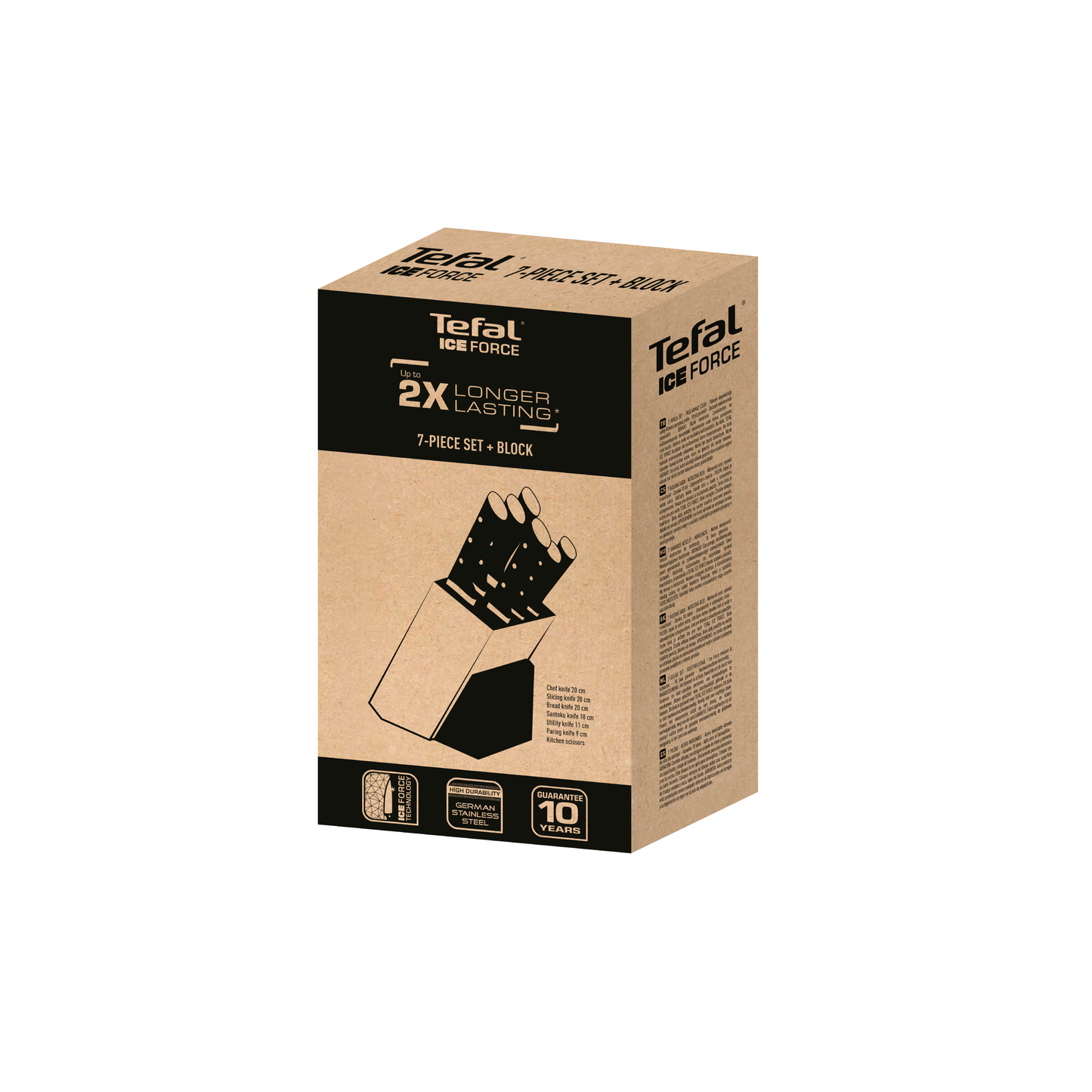 Ice Force, 7-Piece Knife Block Set, Superior Long-Lasting Sharpness