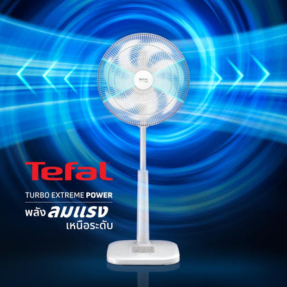 พัดลมตั้งพื้น Tefal ขนาด 16 นิ้ว TURBO EXTREME POWER รุ่น VF3762T0 สีดำ