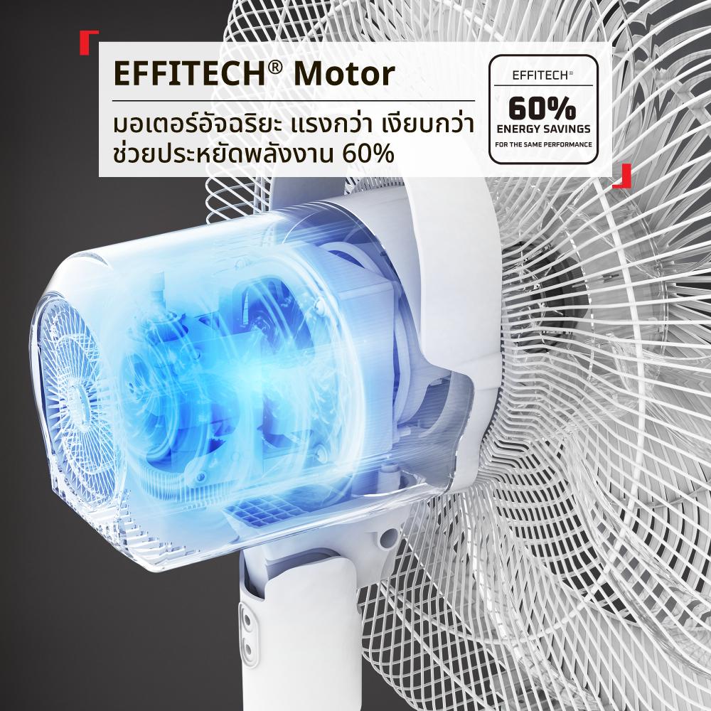 พัดลมตั้งพื้น Tefal ขนาด 16 นิ้ว TURBO EXTREME POWER รุ่น VF3762T0 สีดำ
