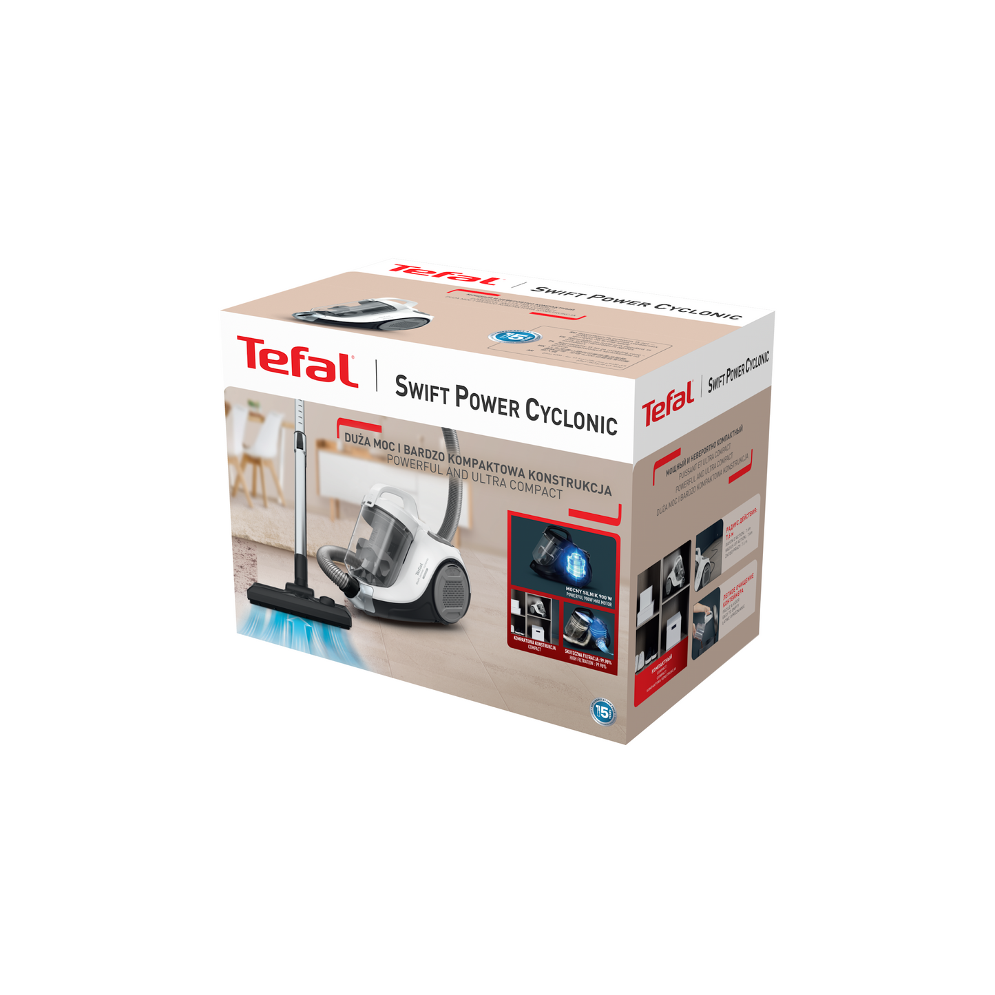 เครื่องดูดฝุ่นแบบกล่องไร้ถุงเก็บฝุ่น Swift Power Cyclonic แรงดูด 2100 วัตต์ รุ่น TW2947EA