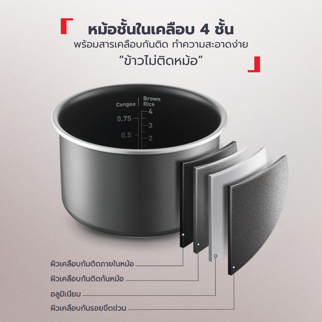 Tefal หม้อหุงข้าว RICE MATE ความจุ 0.7 ลิตร รุ่น RK5151