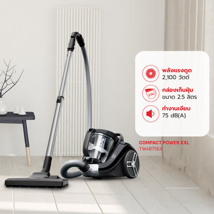 เครื่องดูดฝุ่นแบบกล่องไร้ถุงเก็บฝุ่น Compact Power XXL แรงดูด 2100 วัตต์ รุ่น TW4B75EA
