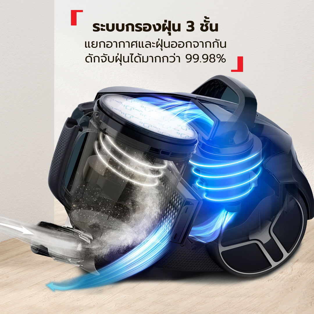 เครื่องดูดฝุ่นแบบกล่องไร้ถุงเก็บฝุ่น Compact Power XXL แรงดูด 2100 วัตต์ รุ่น TW4B75EA