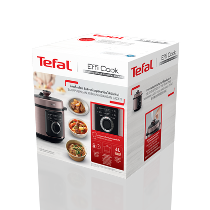 หม้ออัดแรงดันไฟฟ้า Tefal Efficook ขนาด 6 ลิตร รุ่น CY2116T0