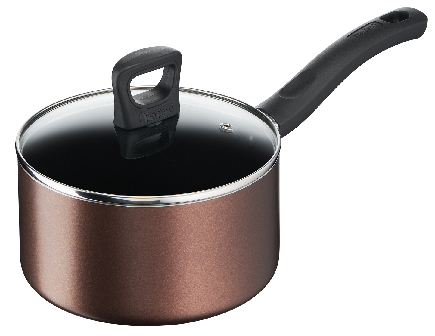 Tefal หม้อด้าม Day by day ก้นอินดักชั่น พร้อมฝาแก้ว ขนาด 18 ซม. รุ่น G1432395