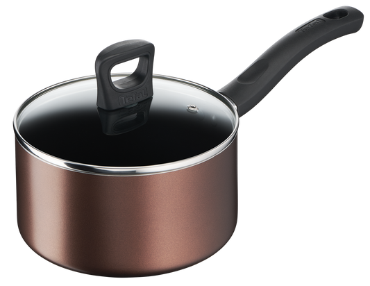 Tefal หม้อด้าม Day by day ก้นอินดักชั่น พร้อมฝาแก้ว ขนาด 18 ซม. รุ่น G1432395