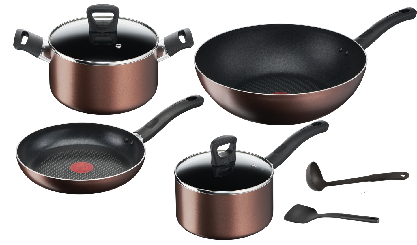 Tefal เซ็ตเครื่องครัว 8 ชิ้น Day By Day ก้นอินดักชั่น