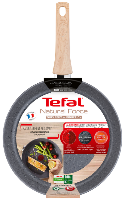 Tefal กระทะก้นแบน Natural Force Frypan ขนาด 24 ซม.  รุ่น G2660402