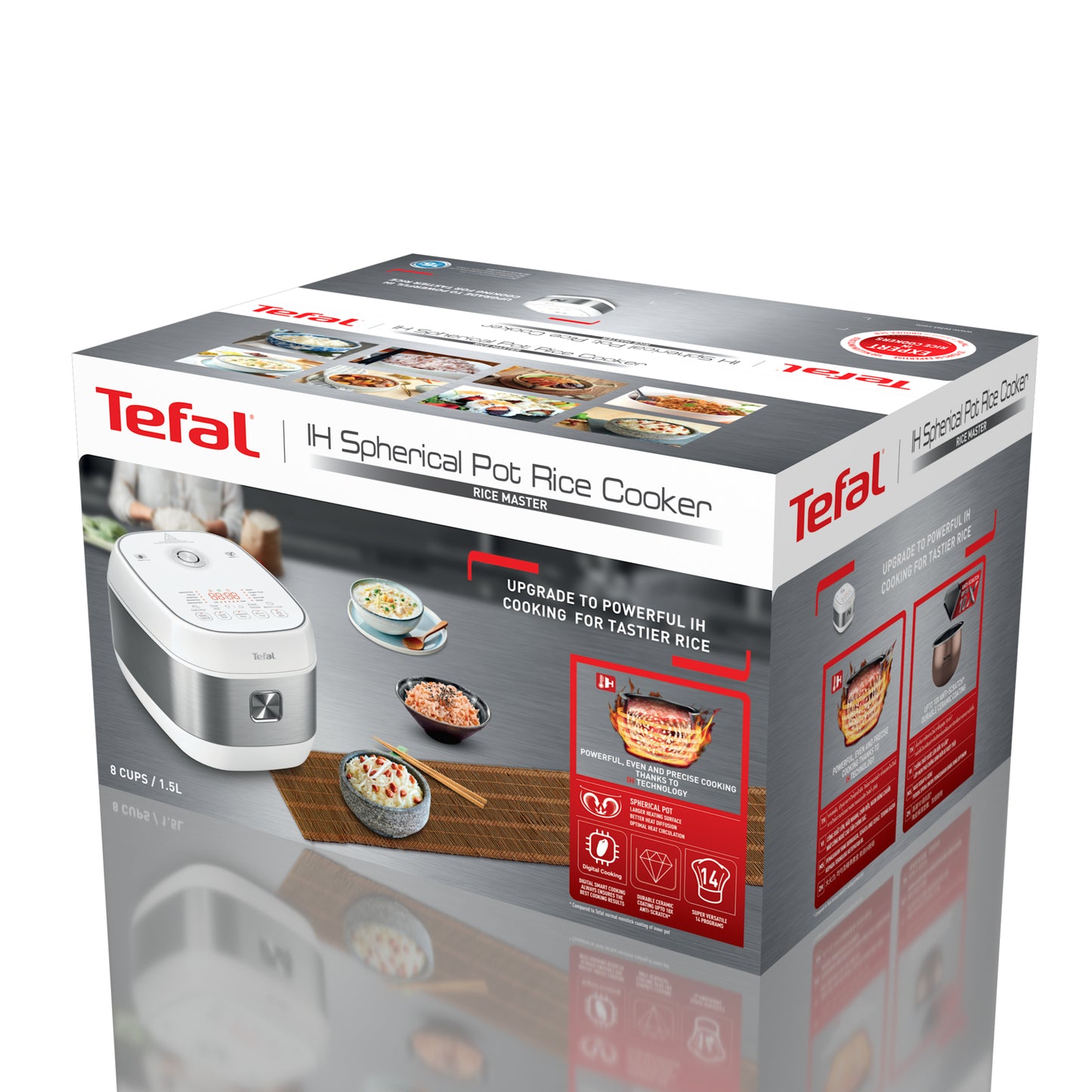 หม้อหุงข้าว Tefal RICE MASTER IH ขนาด 1.5 ลิตร รุ่น RK8131G1