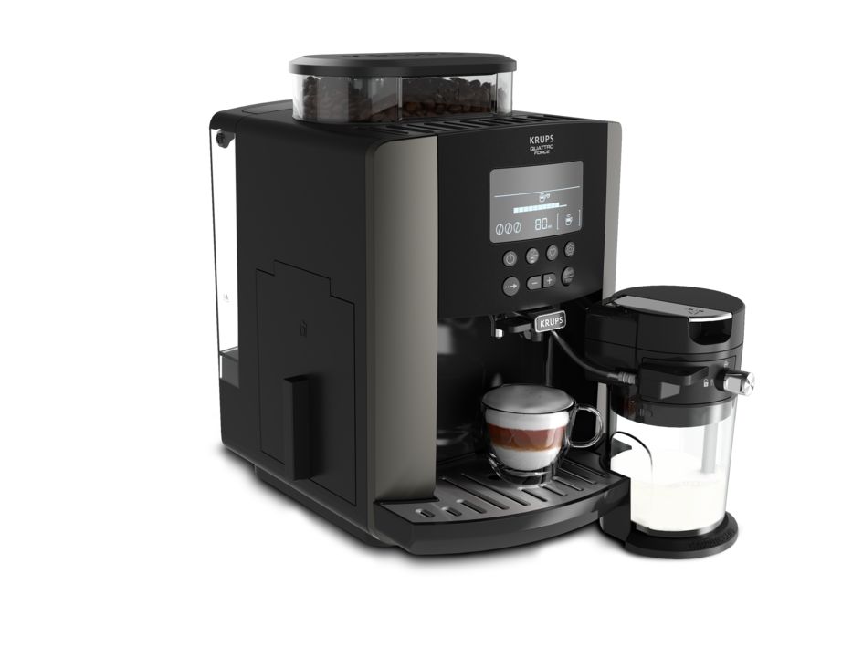 KRUPS เครื่องชงกาแฟอัตโนมัติ Arabica Latte Pewter รุ่น EA819E10
