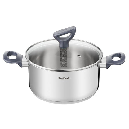 Tefal หม้อสองหู Daily Cook  ขนาด 20 ซม.  พร้อมฝาแก้ว รุ่น G7124445
