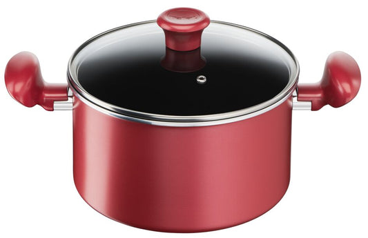 Tefal หม้อ 2 หู So Chef ก้นอินดักชั่น พร้อมฝาแก้ว ขนาด 22 ซม. รุ่น G1354595