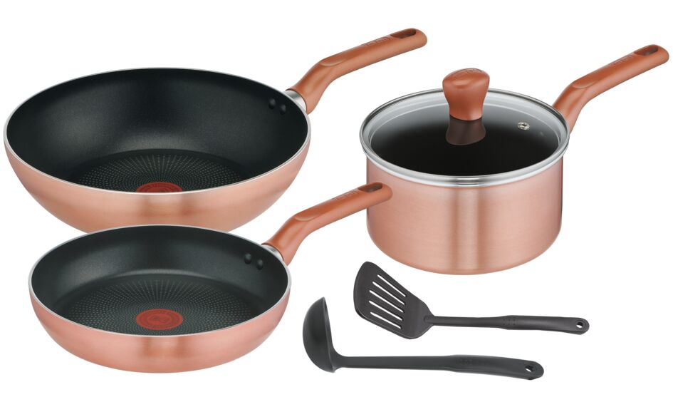 Tefal เซ็ตเครื่องครัว 6 ชิ้น COOK & SHINE ก้นอินดักชั่น