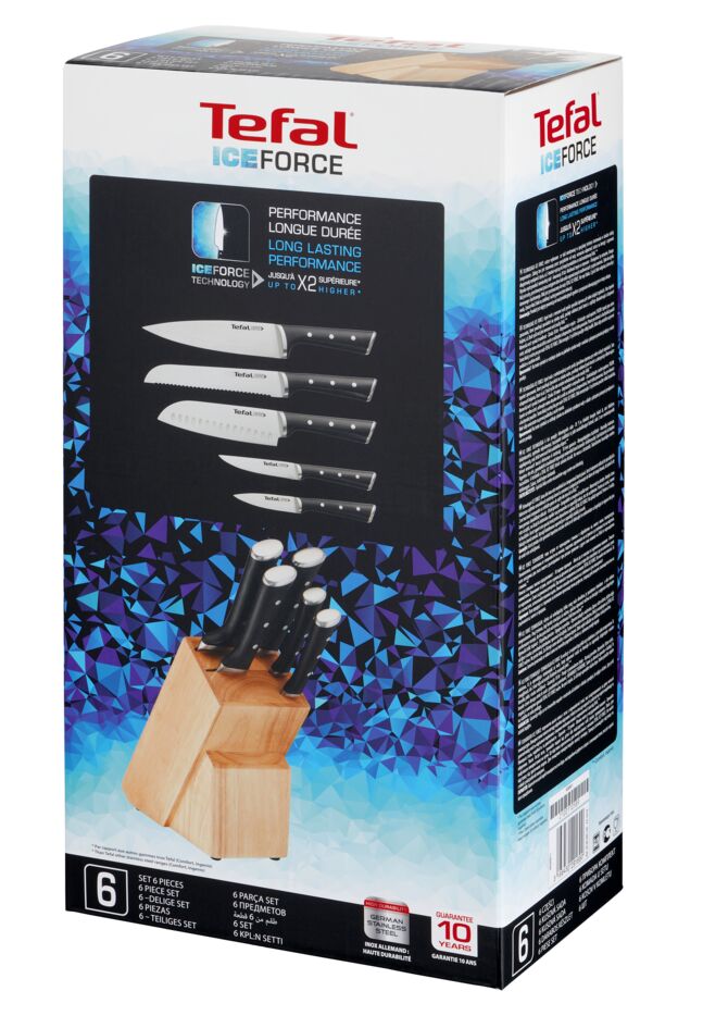 Ice Force, 5-Piece Knife Block Set, Superior Long-Lasting Sharpness
