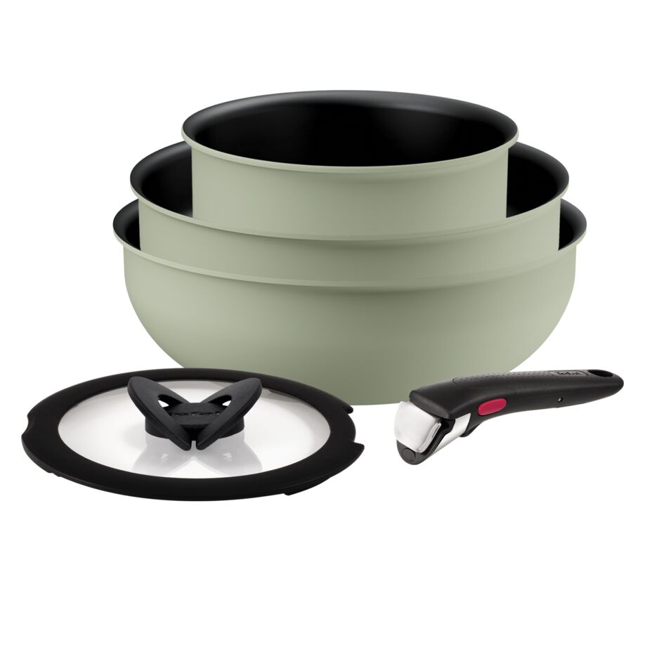 SET 5PCS: SO DELICIOUS FP 24 + WOK 26 + SCP 16 + glass lid + handle (LICHEN) รุ่น L825S524