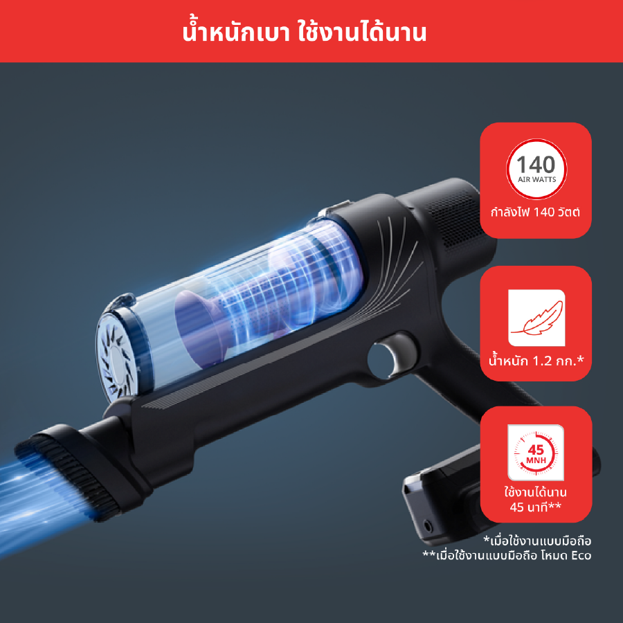 เครื่องดูดฝุ่นไร้สาย X-PERT 7.60 รุ่น TY6A35WO