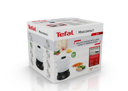 Tefal หม้อนึ่งไฟฟ้า MINICOMPACT 2 ชั้น ความจุ 6 ลิตร รุ่น VC1398