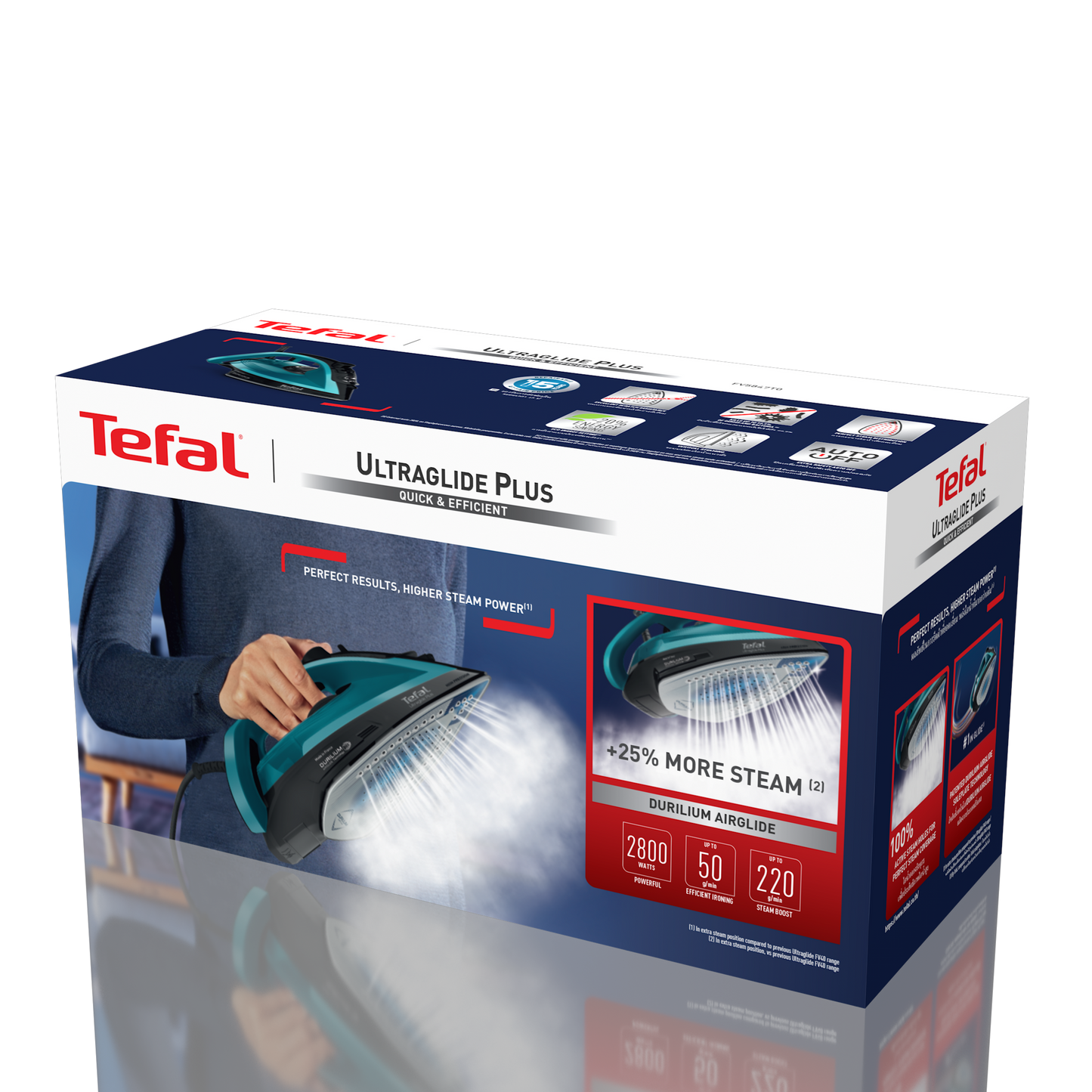 Tefal เตารีดไอน้ำ Ultraglide Plus Steam Iron 2800 วัตต์ รุ่น FV5847T0