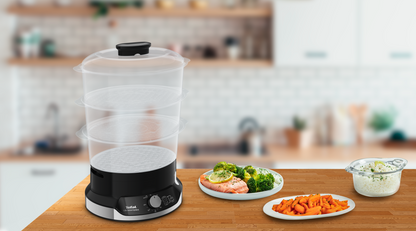 Tefal หม้อนึ่งไฟฟ้า ULTRACOMPACT 3 ชั้น ความจุ 9 ลิตร รุ่น VC2048