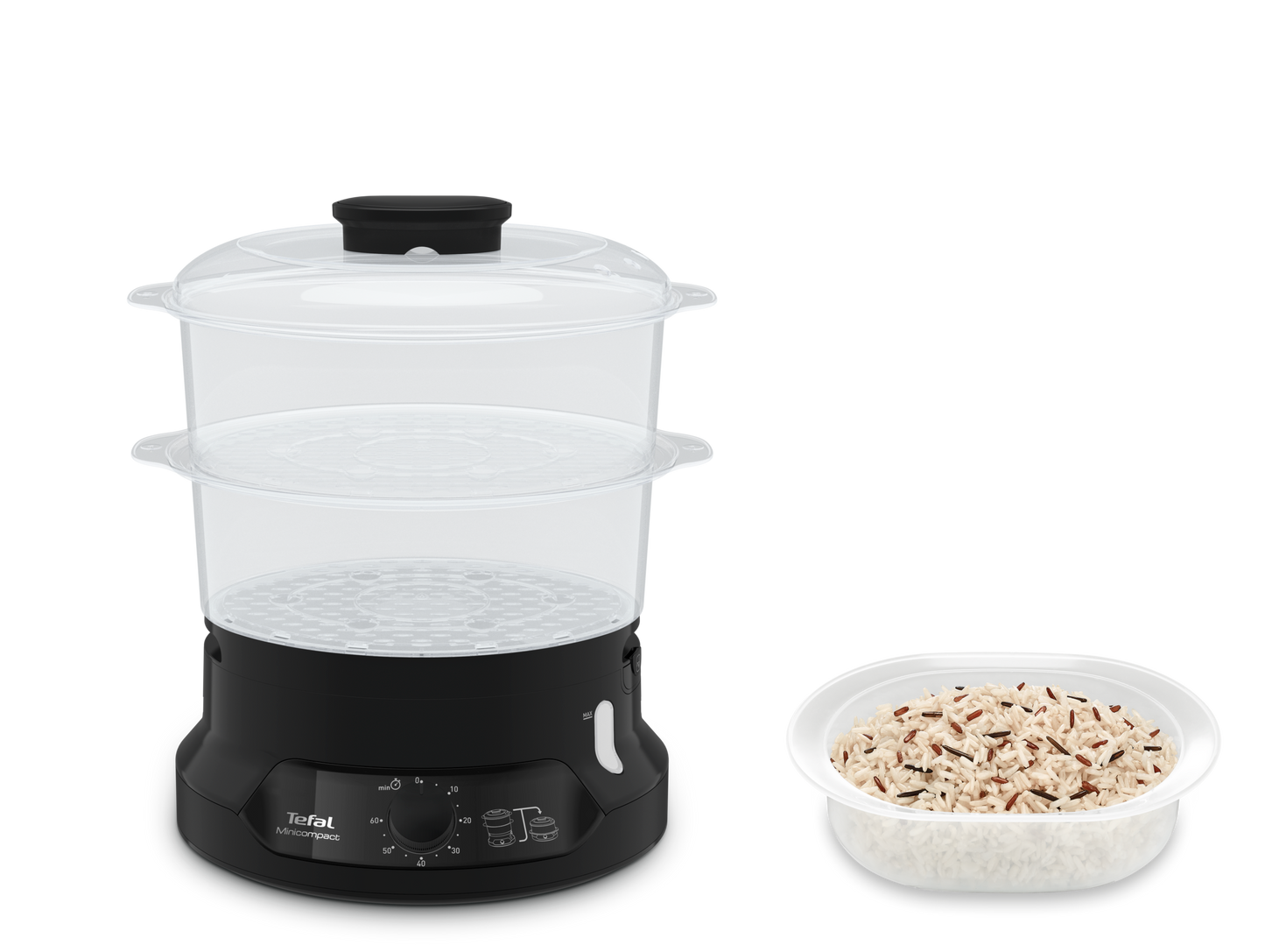 Tefal หม้อนึ่งไฟฟ้า MINICOMPACT 2 ชั้น ความจุ 6 ลิตร รุ่น VC1398