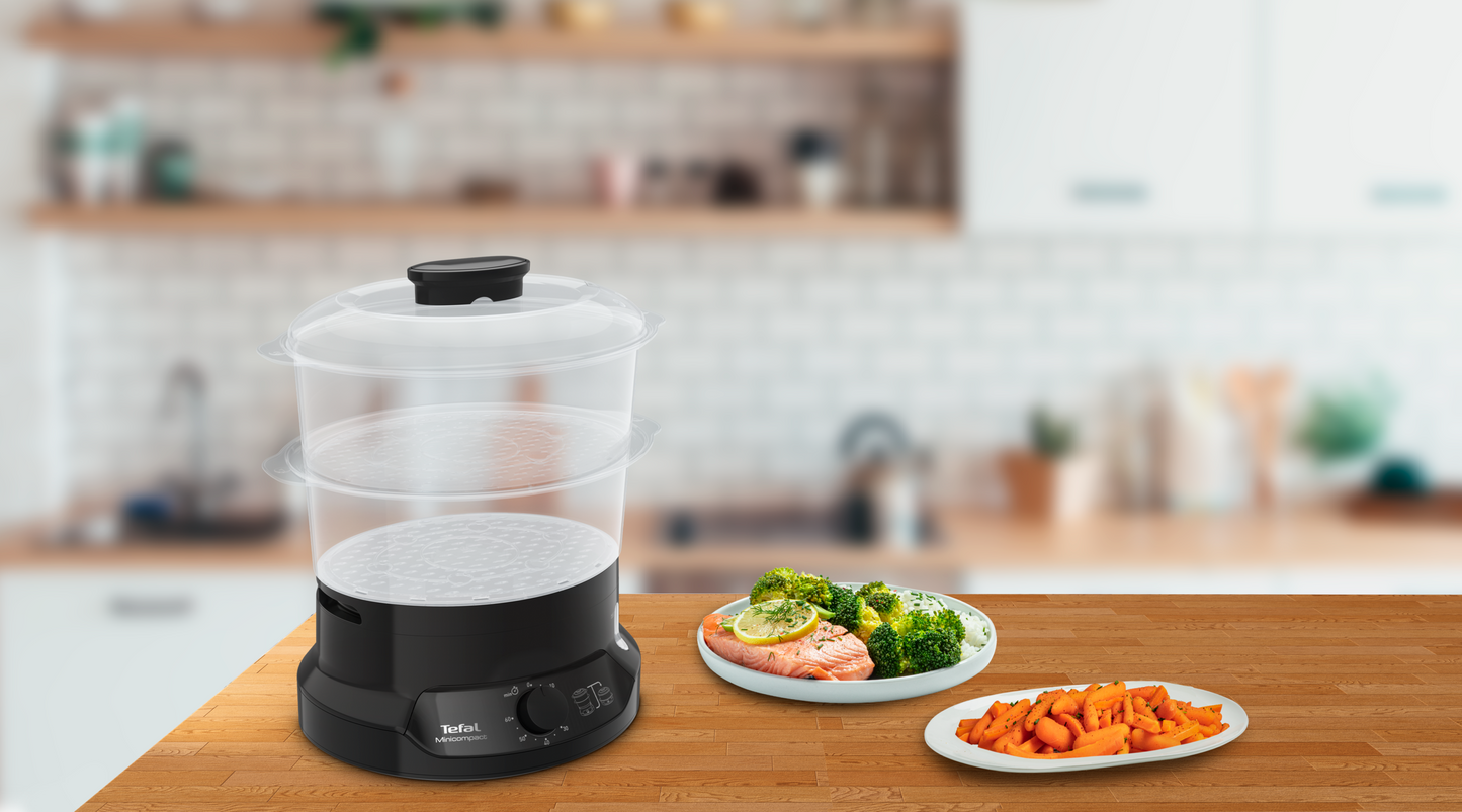 Tefal หม้อนึ่งไฟฟ้า MINICOMPACT 2 ชั้น ความจุ 6 ลิตร รุ่น VC1398