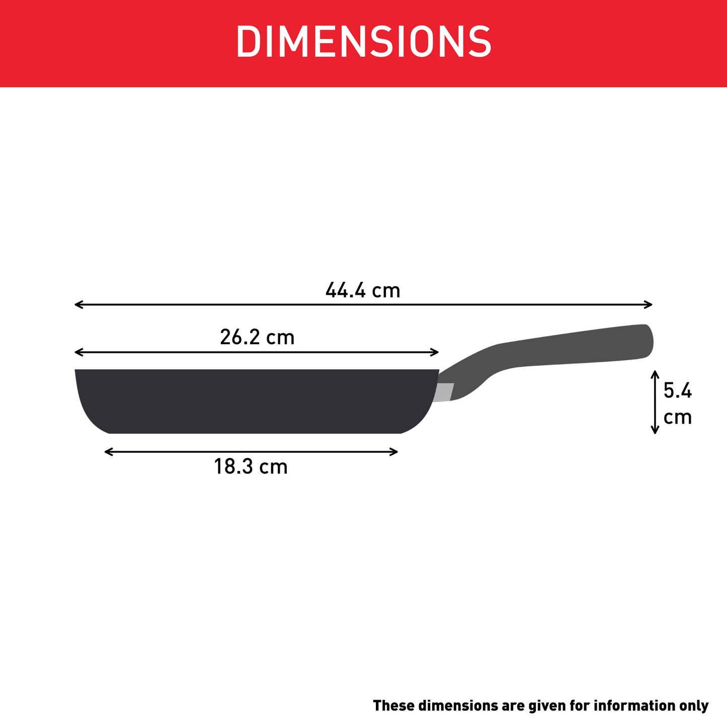 Tefal กระทะก้นแบน So Chef ก้นอินดักชั่น ขนาด 24 ซม. รุ่น G1350495