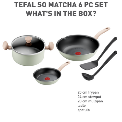 Tefal เซ็ตเครื่องครัว 6 ชิ้น รุ่น So Matcha