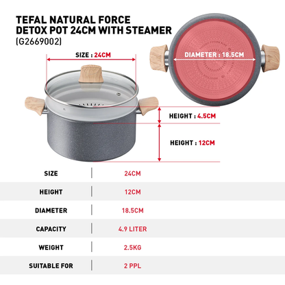 NATURAL FORCE DETOX POT 24 CM