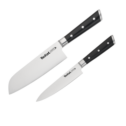 Tefal เซ็ตมีดทำครัว Ice Force 2 ชิ้น : มีด Santoku 18 ซม. และ มีดอเนกประสงค์ 12 ซม.