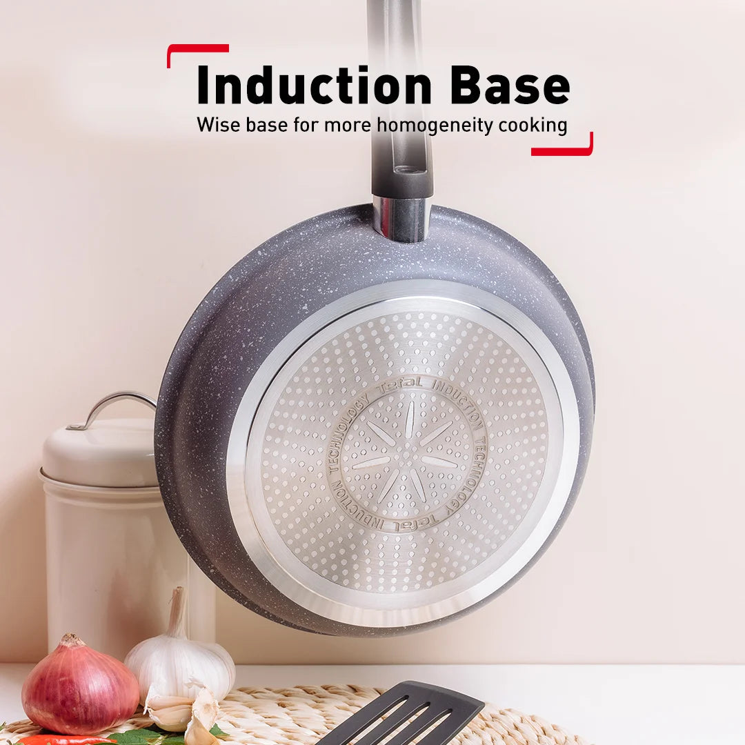 Tefal กระทะก้นลึก Cook Healthy ก้นอินดักชั่น ขนาด 28 ซม. ขอบ 2 หยัก รุ่น G1348695