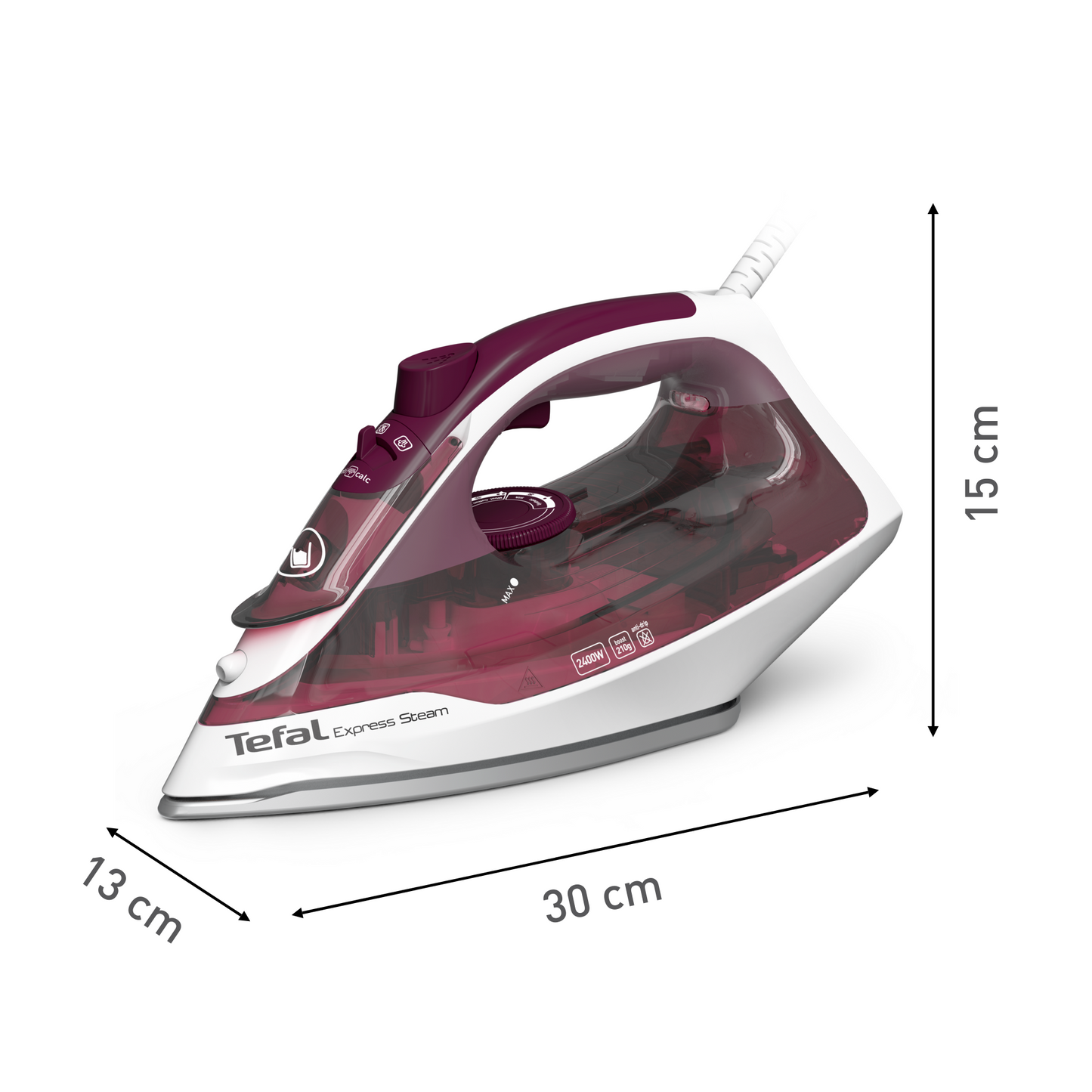Tefal เตารีดไอน้ำ EXPRESS STEAM 2400 วัตต์ รุ่น FV2845T0