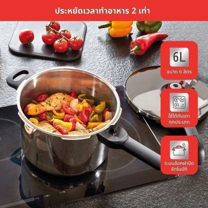 Tefal หม้ออัดแรงดัน รุ่น SECURE 5 NEO 6 ลิตร