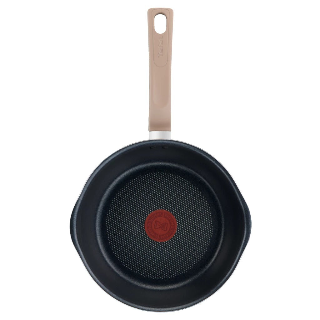 Tefal กระทะก้นลึกพร้อมฝา ONE PICK POT PAN สีครีม ขนาด 22cm