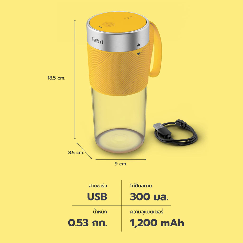 Tefal เครื่องปั่นแบบพกพา Lightmix ความจุ 300 ml รุ่น BL1C0230