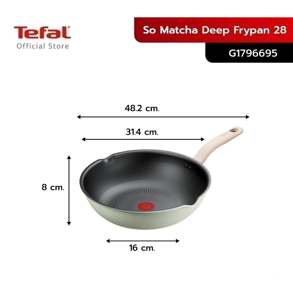 Tefal กระทะก้นลึก So Matcha ก้นอินดักชั่น ขนาด 28 ซม. รุ่น G1796695