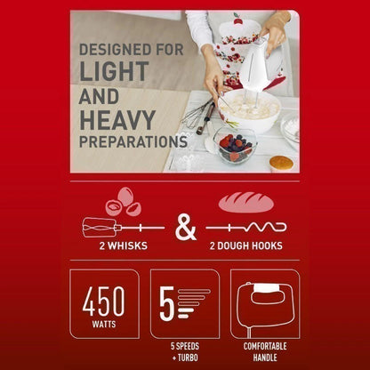 Tefal เครื่องผสมอาหาร PREPMIX HANDMIXER รุ่น HT450B38