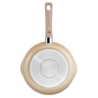 Tefal กระทะก้นลึกพร้อมฝา ONE PICK POT PAN สีครีม ขนาด 22cm