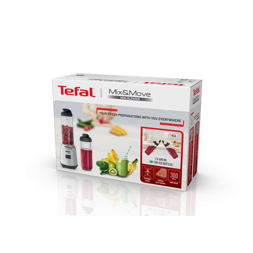 Tefal เครื่องปั่น แบบพกพา
MIX&MOVE MINI BLENDER 
กำลังไฟ 300 วัตต์
รุ่น BL15F