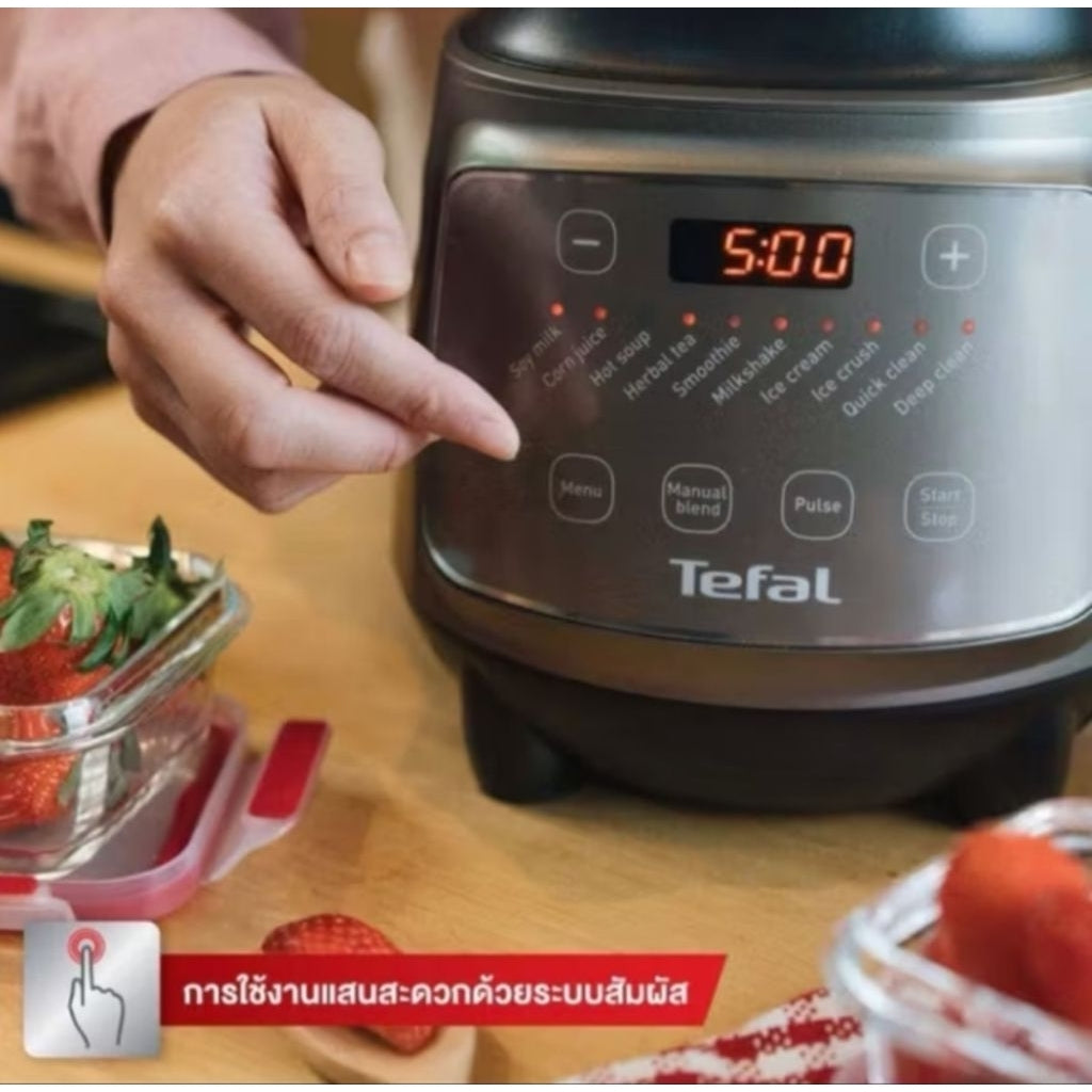 Tefal เครื่องปั่น พลังสูง เครื่องปั่นน้ำผลไม้ เครื่องปั่นอาหาร เครื่องปั่นเมนูร้อนเย็น DYNAMIX COOK กำลังไฟ 1,300 วัตต์ รุ่น BL967B66
