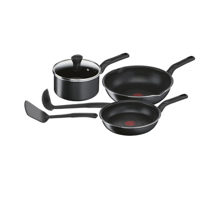 Everyday Cooking 6 pc set frypan 24 cm, multipan 28 cm, saucepan 18 cm, spatula, ladle