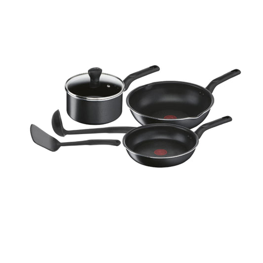 Everyday Cooking 6 pc set frypan 24 cm, multipan 28 cm, saucepan 18 cm, spatula, ladle